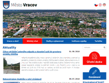 Tablet Screenshot of mestovracov.cz